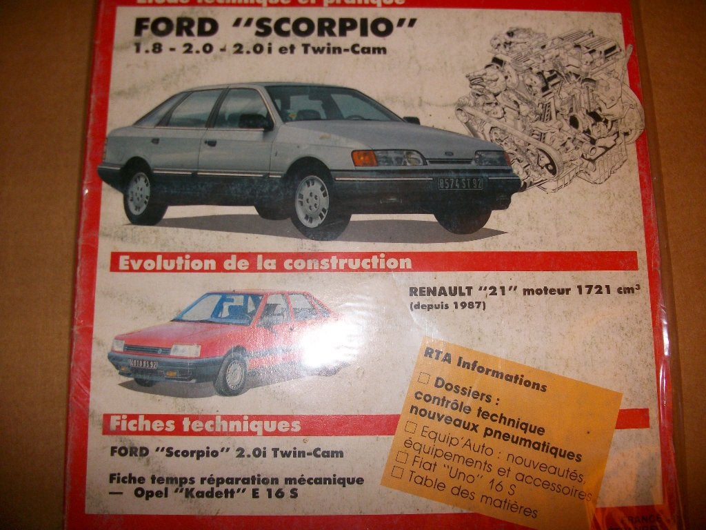 revue technique ford scorpio essence 1987-1989, Enlèvement ou Envoi