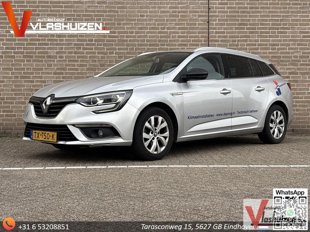 Renault Megane Estate 1.3 TCe Limited | € 5.450,- NETTO! | N, Auto's, 124 g/km, Bedrijf, Parkeersensor, Zilver of Grijs