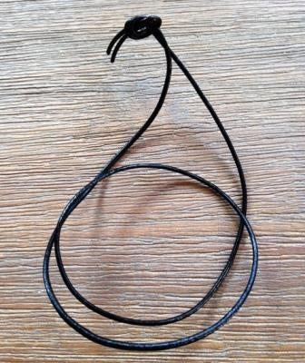 Koord van rundleer, zwart, Handtassen en Accessoires, Kettingen, Ophalen of Verzenden, Nieuw, Zwart