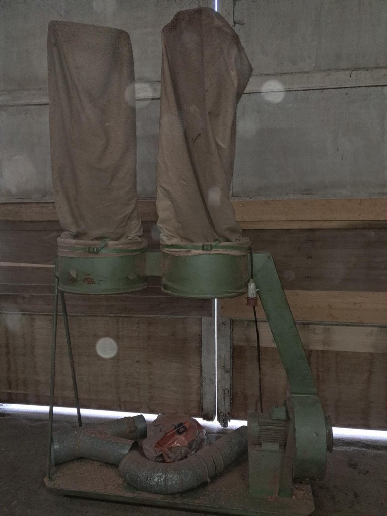 Aspirateur de copeaux double sacs, Enlèvement
