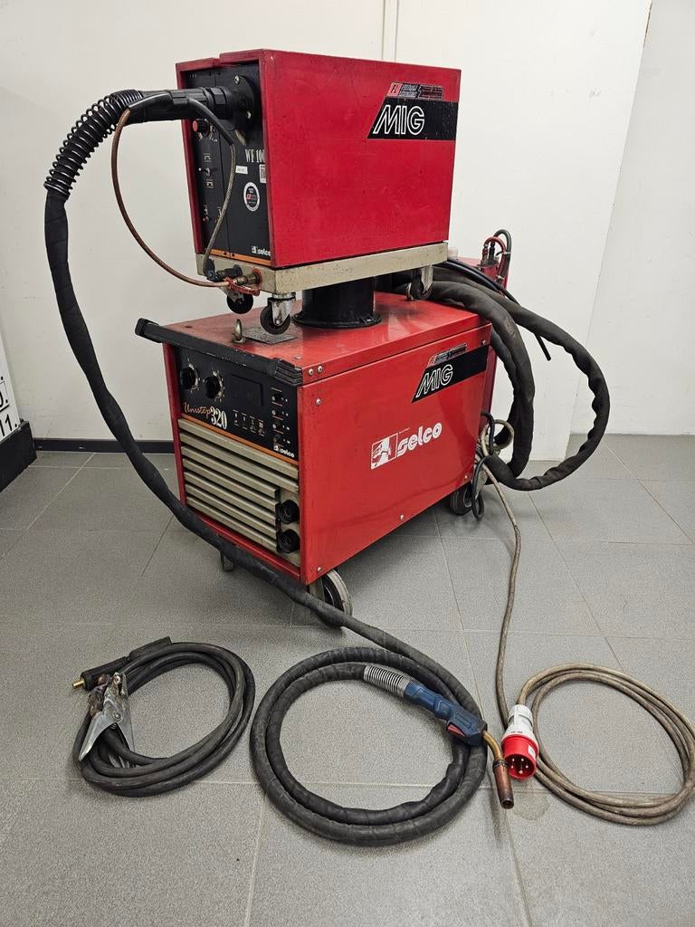 Selco Unistep 320 MIGMAG lasapparaat compleet lasklaar, Bricolage & Construction, Outillage | Soudeuses, Utilisé, CO2, 250 ampères