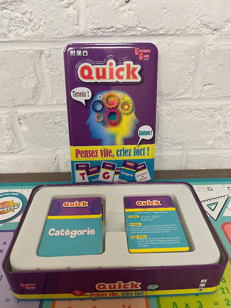 Jeu  “Quick” — Pensez vite, criez fort, Enlèvement, Comme neuf