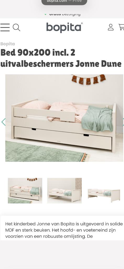 Eenspersoonbed met extra bedlade en 2 matrassen, Huis en Inrichting, Ophalen, Overige materialen, Eenpersoons, Wit