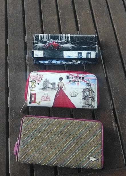 3 portefeuilles purse La coste London, Enlèvement, Comme neuf, Noir, Autres marques