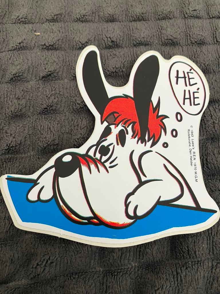 Vintage 1970 sticker Droopy tex avery M.G.M, Verzamelen, Ophalen of Verzenden, Nieuw