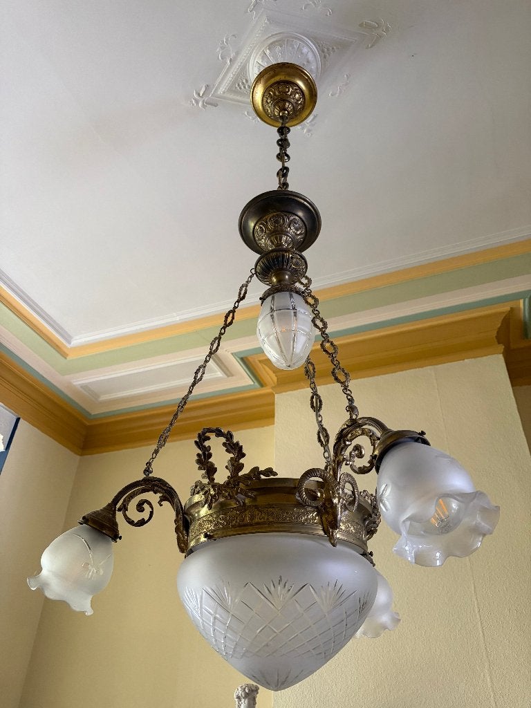 Lustre ancien, Ophalen, Gebruikt, Glas