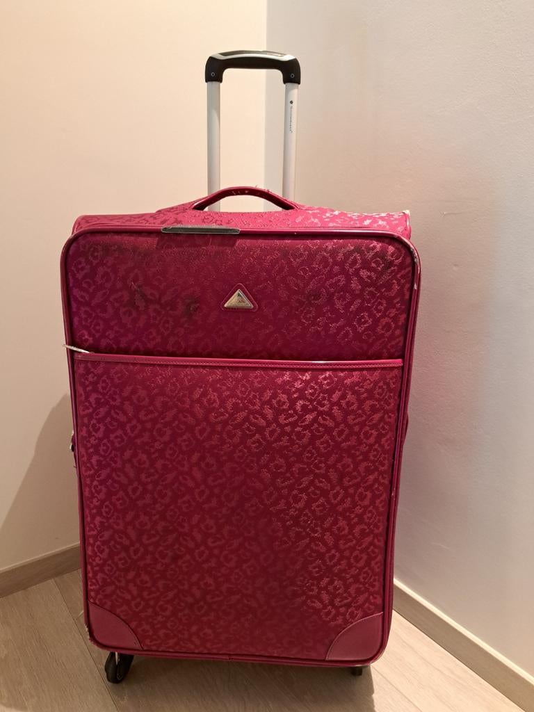 2 Reiskoffers + handbagage, Enlèvement, Utilisé, 45 à 55 cm, Roulettes