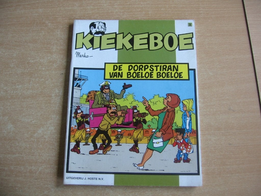 Kiekeboe 3 : De dorpstiran van Boeloe Boeloe - 1e druk 1979., Gelezen, Eén stripboek, Merho, Ophalen of Verzenden