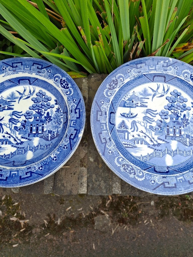 antieke Engelse borden, chinees motief, Ophalen