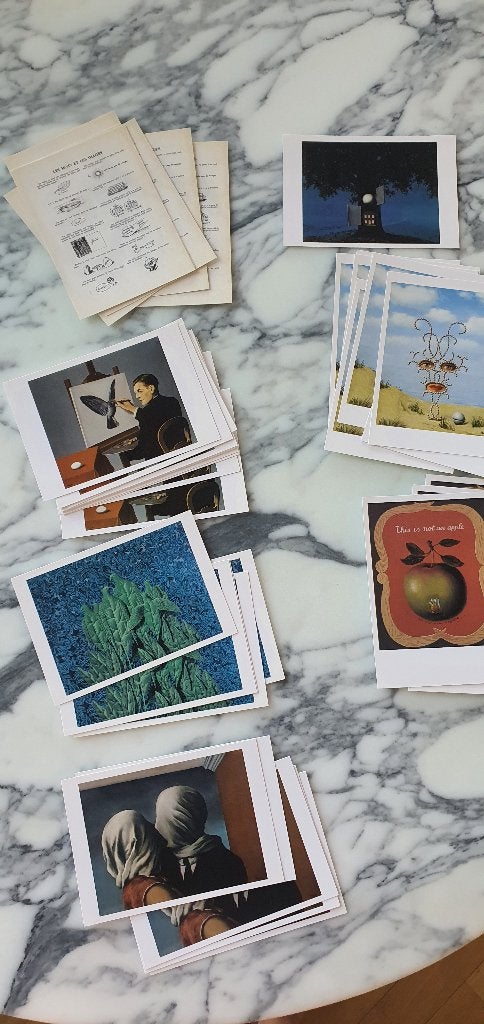 Set van 9 postkaarten Rene Magritte, Collections, Enlèvement ou Envoi, 1960 à 1980, Non affranchie, Culture et Média