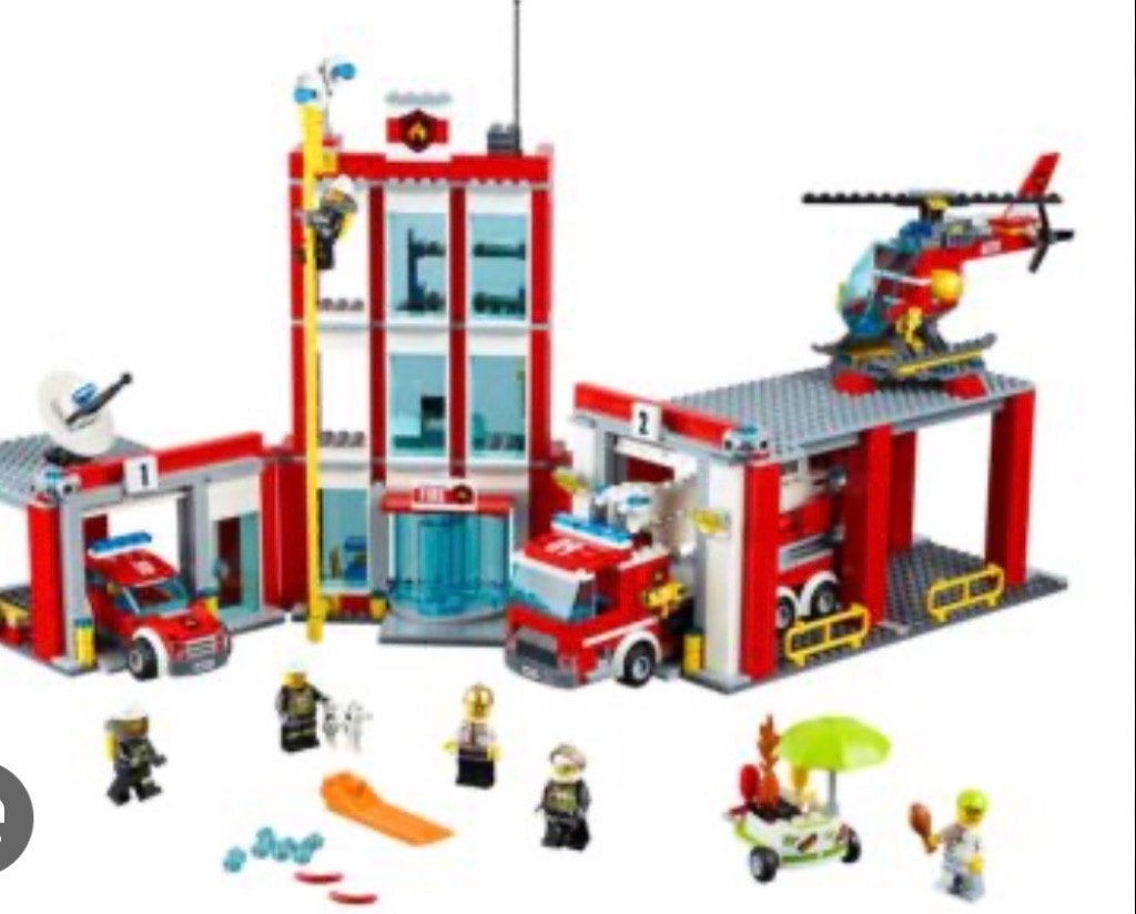 Caserne de pompiers Lego City 60110 complète, City, Enlèvement ou Envoi, Instructions incluses, Lego