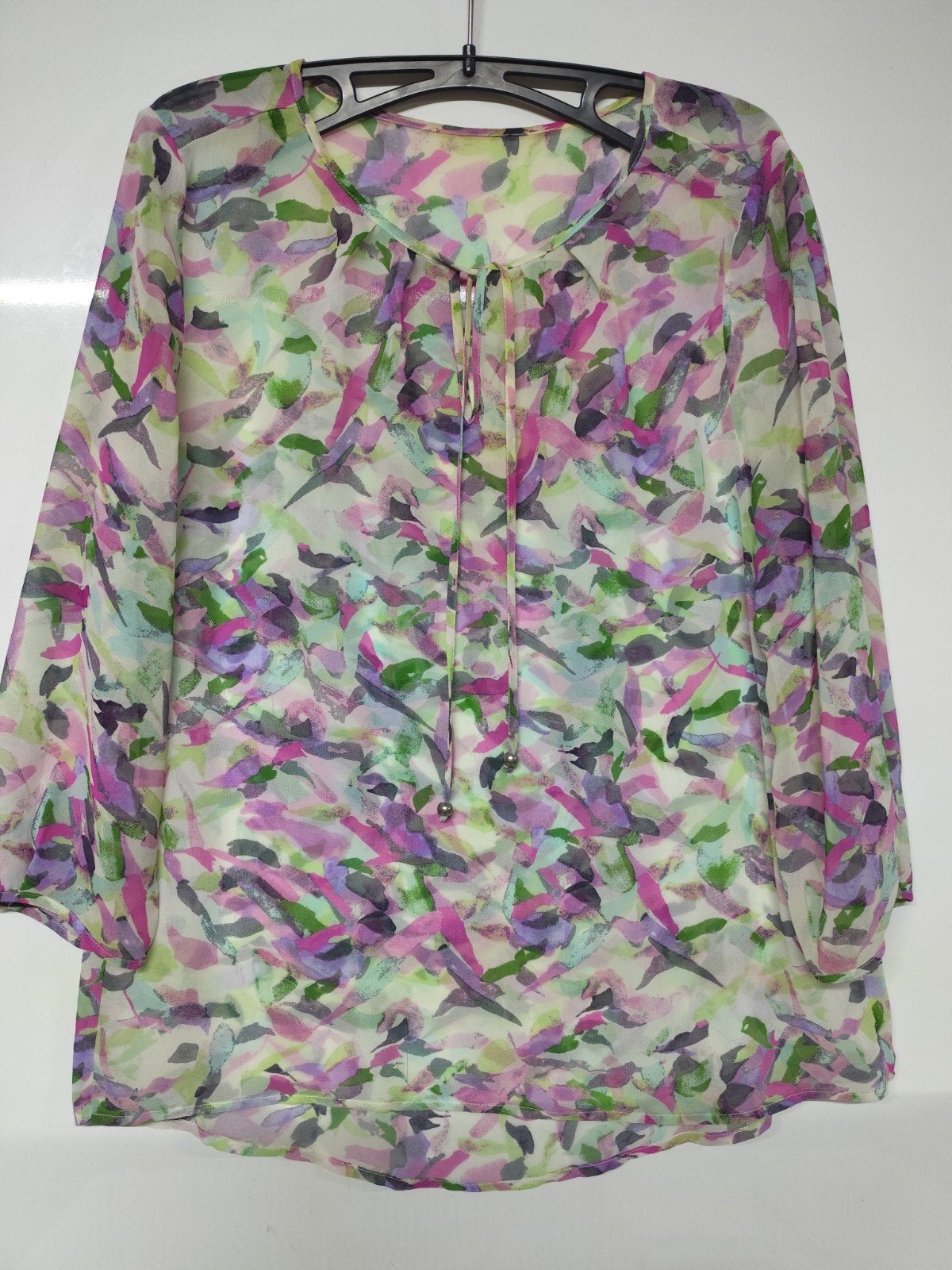 Doorschijnende bloes met split aan de voorkant., Kleding | Dames, Blouses en Tunieken, Ophalen
