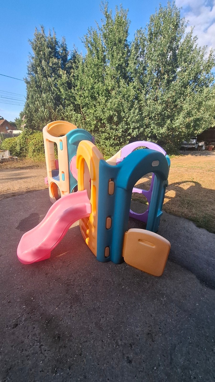 Little Tikes klimtoestel en rock-a-saur, Ophalen