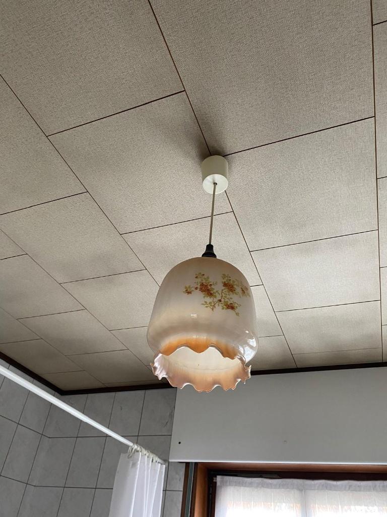 Lampe suspendue rétro, Verre, Enlèvement, Utilisé, Retro