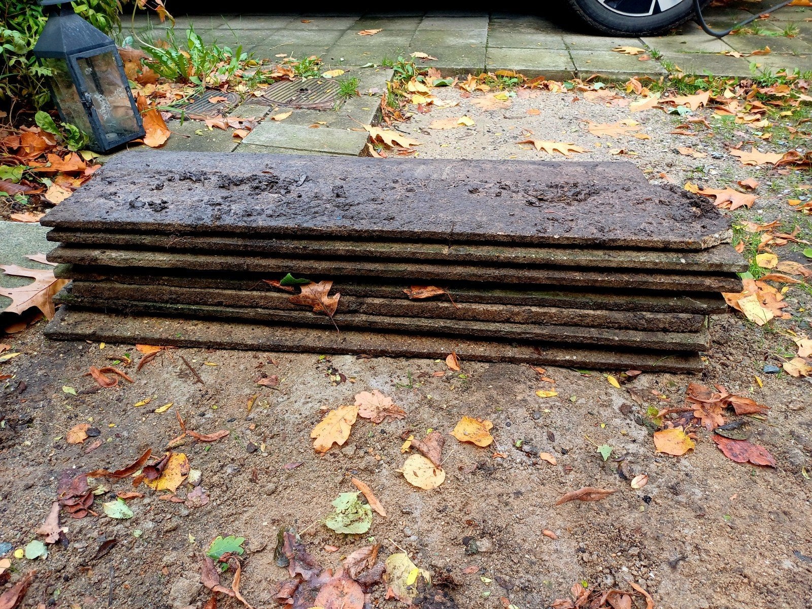 Boordstenen 100x201cm, Ophalen, Gebruikt, Beton, Overige typen