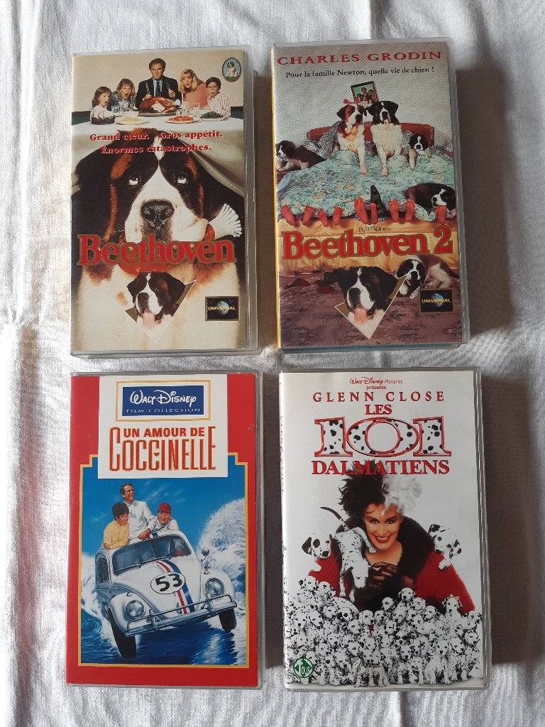 Lot de 4 cassettes vidéo films enfants, Tous les âges, Enlèvement, Programme ou film pour enfants