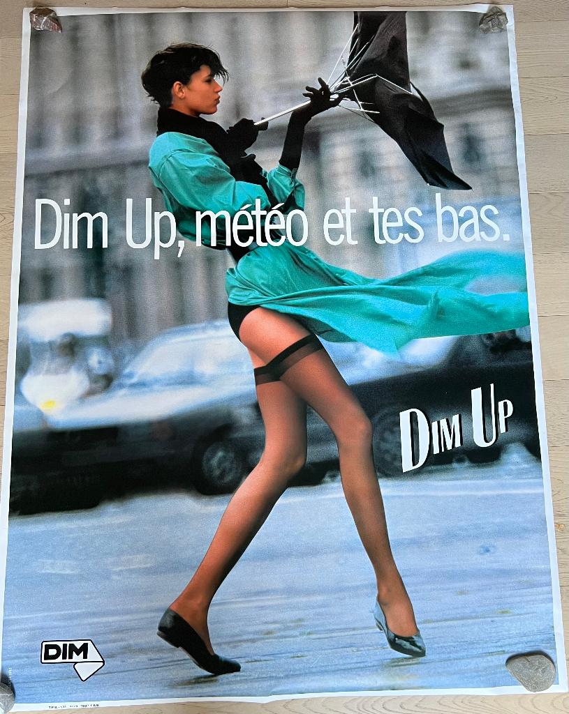 Grote reclameposter van Dim, Ophalen, Gebruikt, Deurposter of groter, Reclame