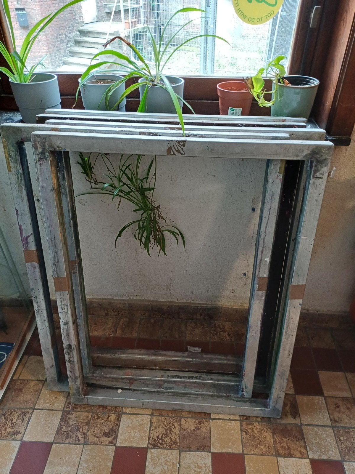 6 aluminium zeefdruk ramen 73x93, Ophalen