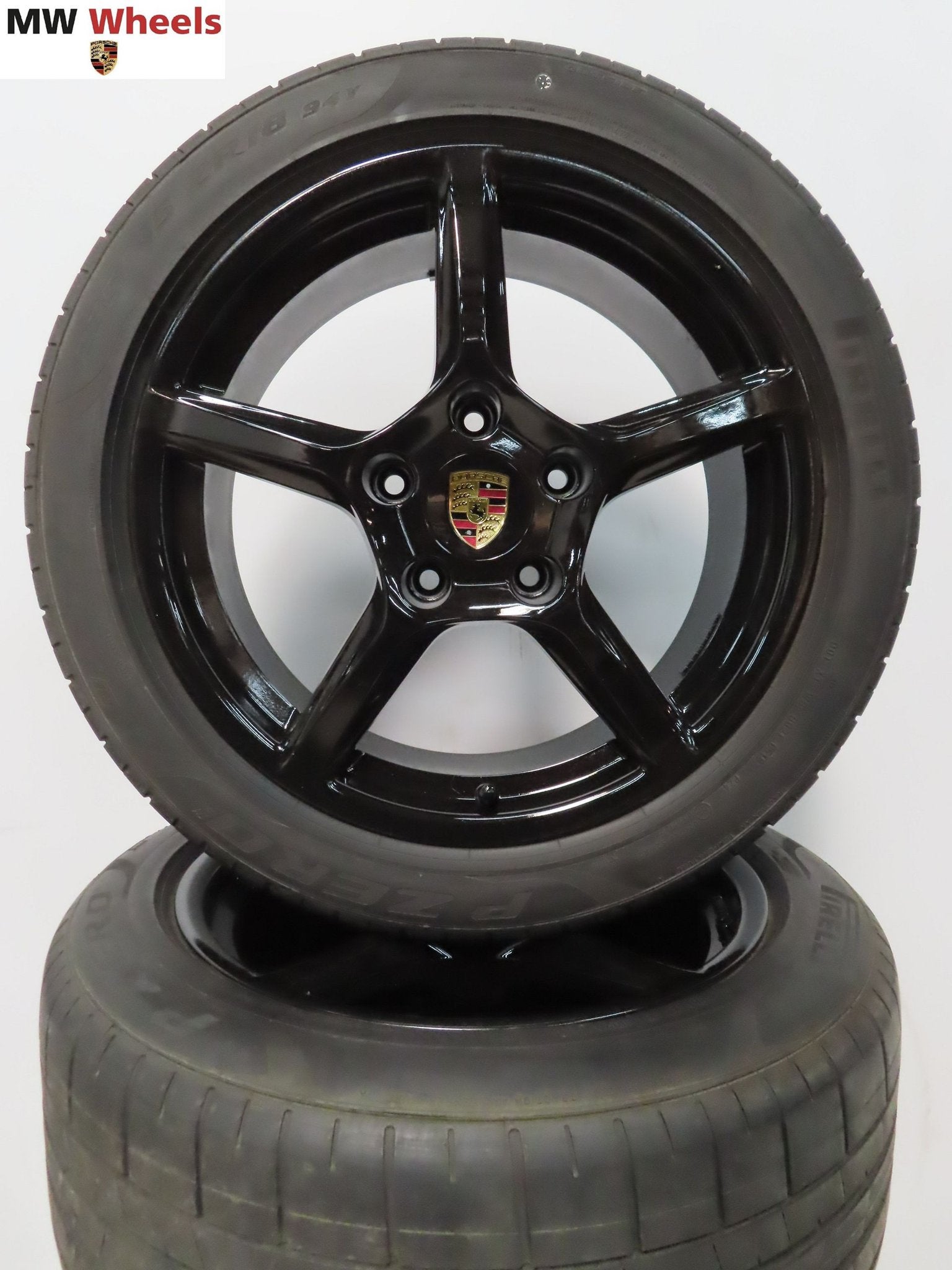 Porsche Boxster Cayman 18 inch velgen zomerbanden hg zwart, Pneus et Jantes, Véhicule de tourisme, Pneus été, -