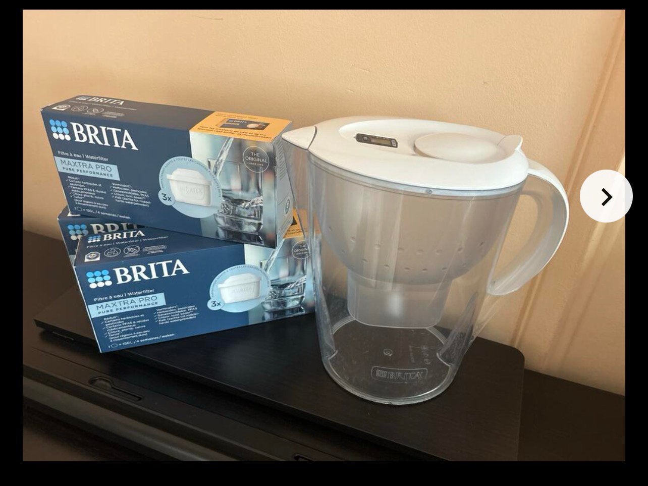 BRITA Marella (2.4l) avec 9 cartouches neuves, Autres marques, Autres types, Comme neuf, Enlèvement
