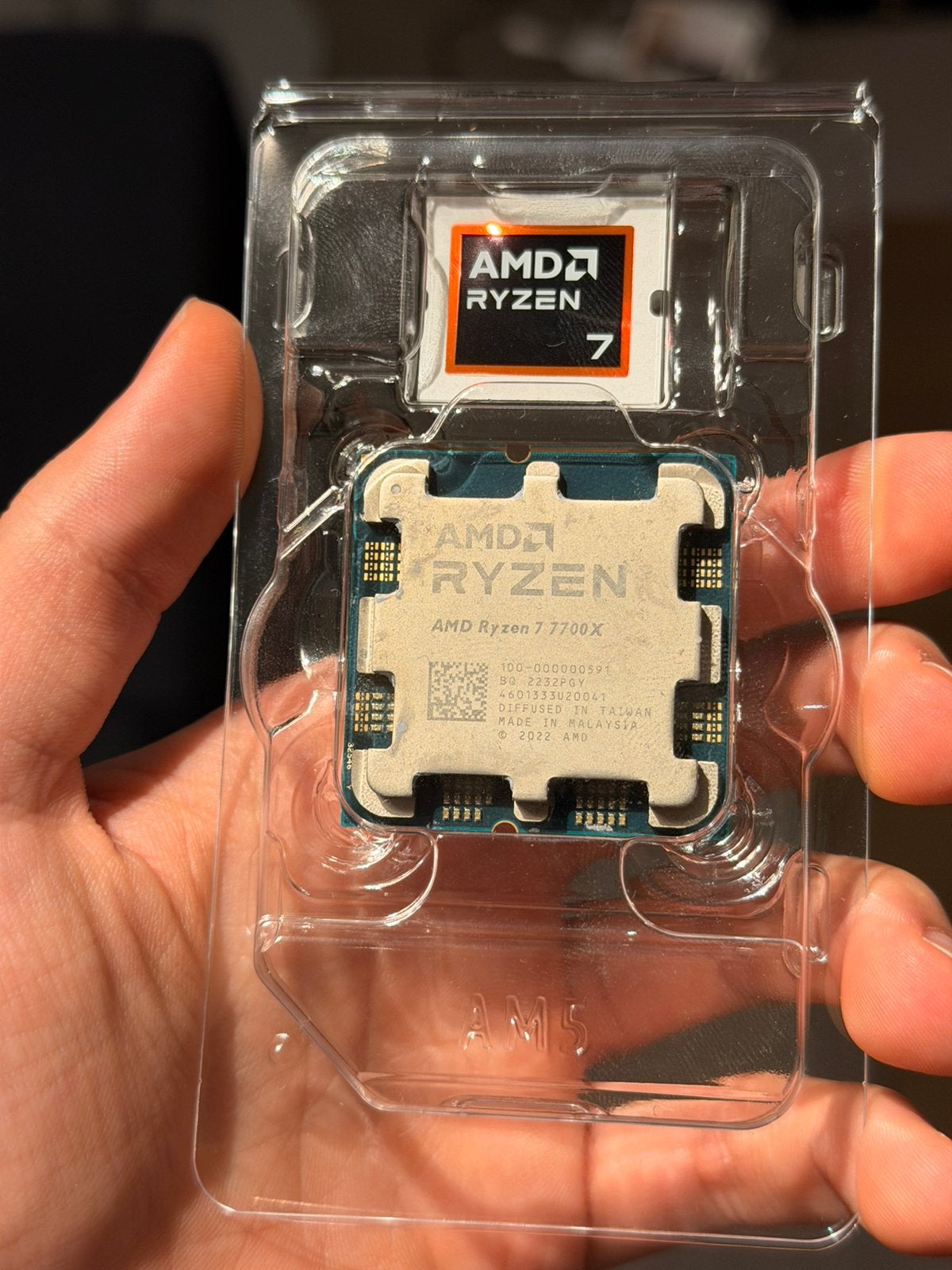 Ryzen 7 7700x, Enlèvement ou Envoi, Comme neuf, 8-core, 4 Ghz ou plus