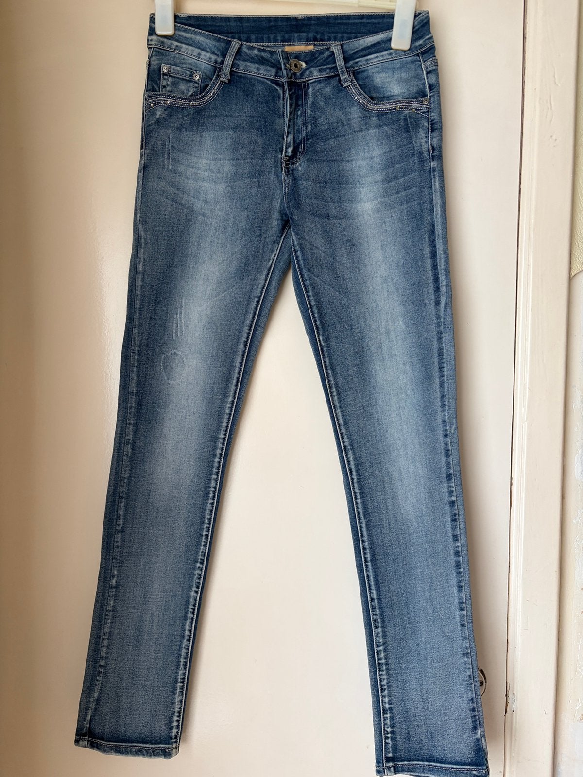 Slanke/rechte jeans van ONADO — maat M/38, Ophalen of Verzenden, Zo goed als nieuw, Blauw
