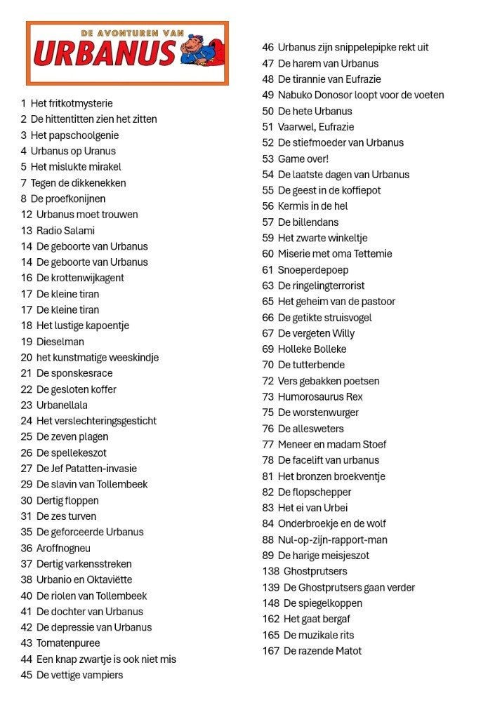 Verzameling strips Urbanus, Linthout en Urbanus, Ophalen of Verzenden, Zo goed als nieuw, Meerdere stripboeken