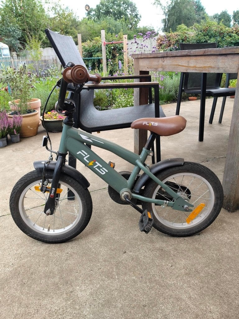 Kinderfiets jongens 14 inch, Fietsen en Brommers, Ophalen, Gebruikt, Velgrem, Handrem