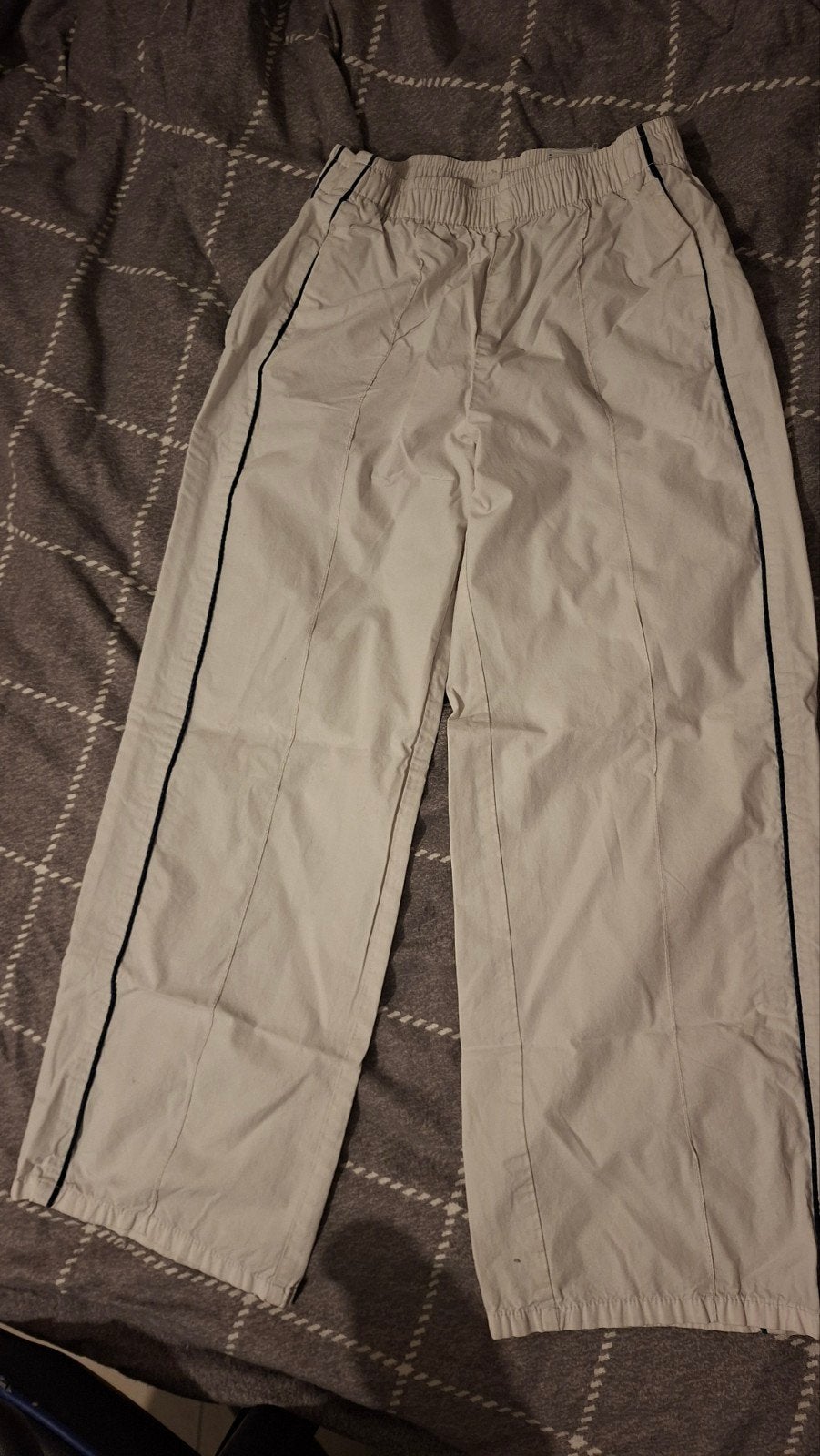 Witte baggy broek, Kleding | Dames, Ophalen, H&M, Meerkleurig, Zo goed als nieuw