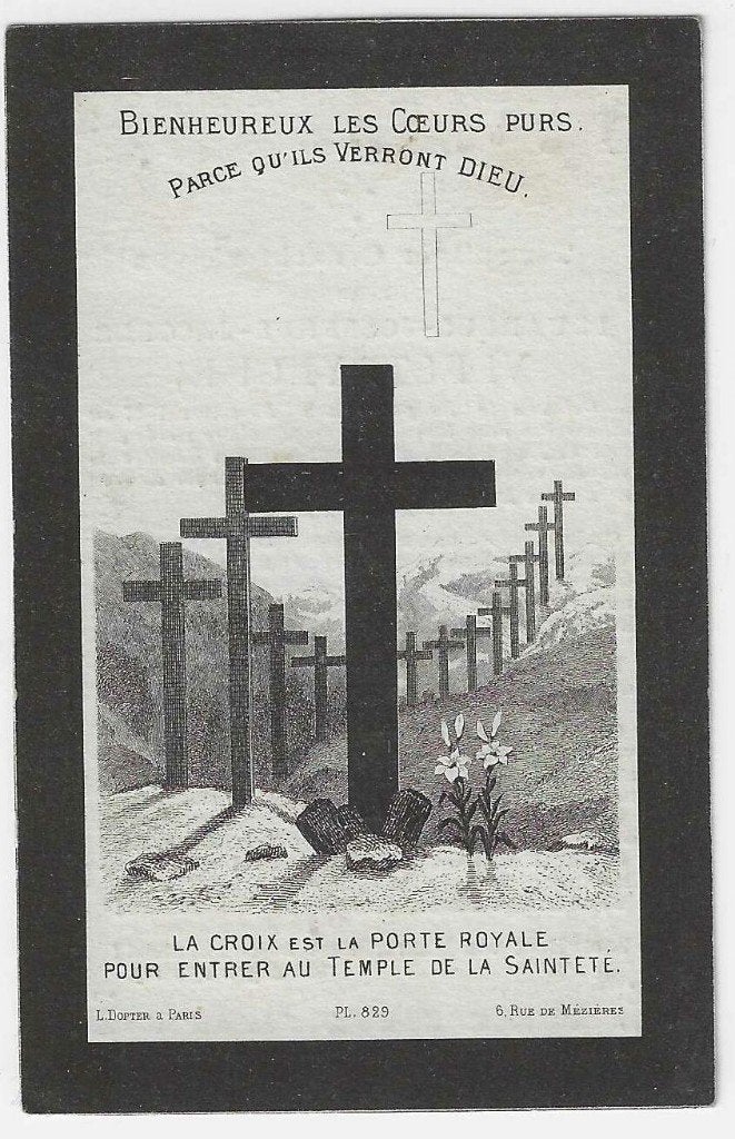 Eduardus Verstrynghe, Bruges 1827 - Bruges 1890, Enlèvement ou Envoi, Image pieuse