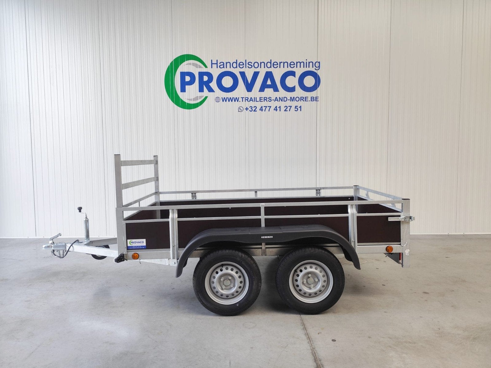 Kerenzo aanhangwagen 750kg•130x258cm•garantie•coc-attest, Enlèvement, Neuf