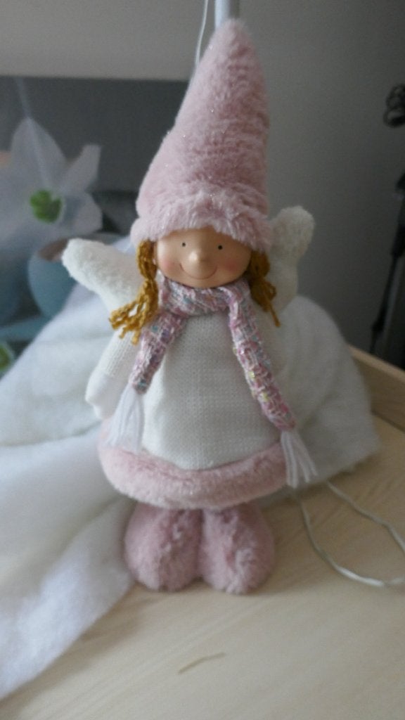 Ange de noel rose/blanc en 45 cm, Divers, Enlèvement ou Envoi, Comme neuf