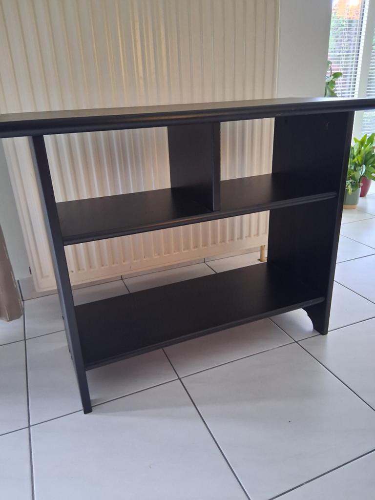 Zwarte houten open kast voor muziek of dvd, Ophalen