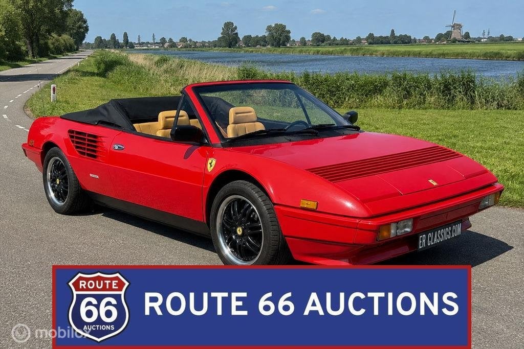 Ferrari Mondial Cabriolet | 1985 | Route 66 Auctions, Auto's, Zwart, Bedrijf, Handgeschakeld, Overige carrosserie