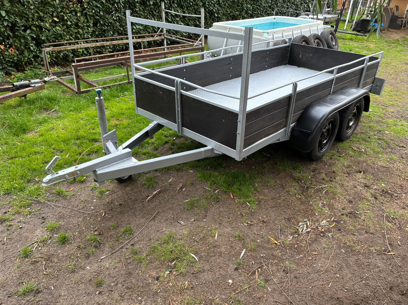Dubbelas aanhangwagen, Auto diversen, Ophalen, Gebruikt