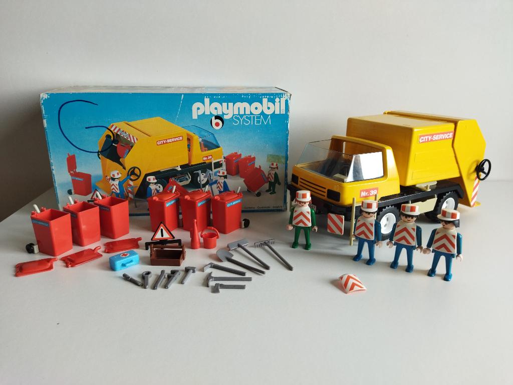 Playmobil sets jaren 80 bouw, kraan, constructie, politie, Ophalen of Verzenden, Gebruikt, Complete set
