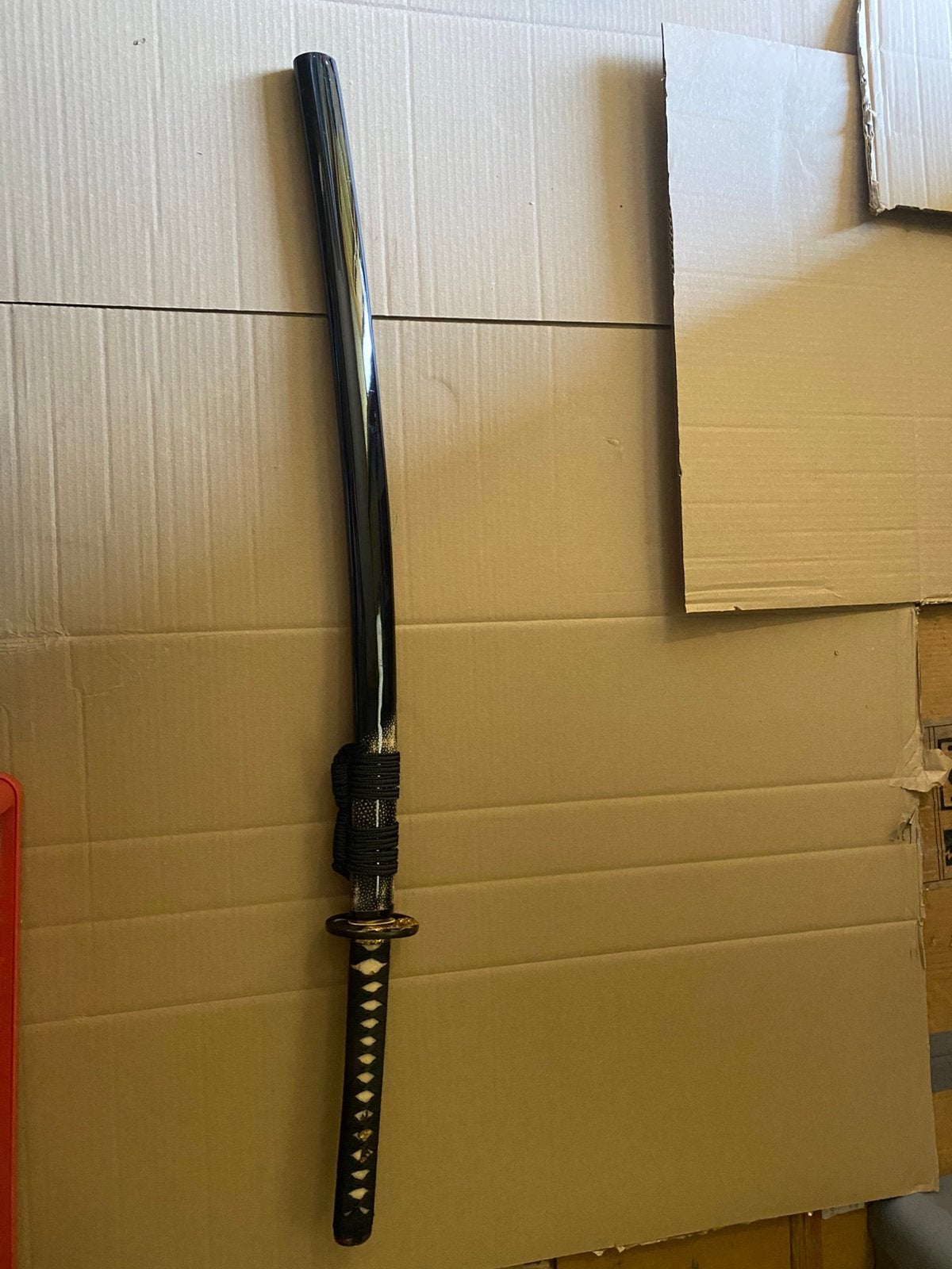 Tijger Katana gevouwen staal met hamon, Enlèvement ou Envoi, Utilisé, Autres, Équipement d'arts martiaux