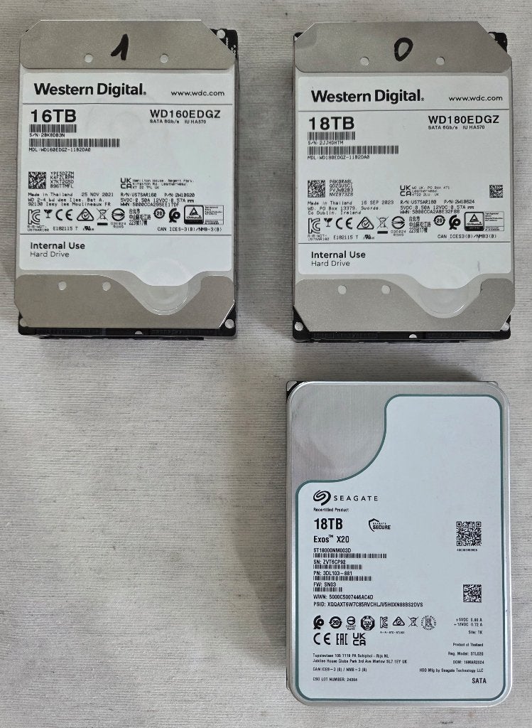 HDD SATA Seagate, Western Digital,... haute capacité, Informatique & Logiciels, Disques durs, SATA, Enlèvement