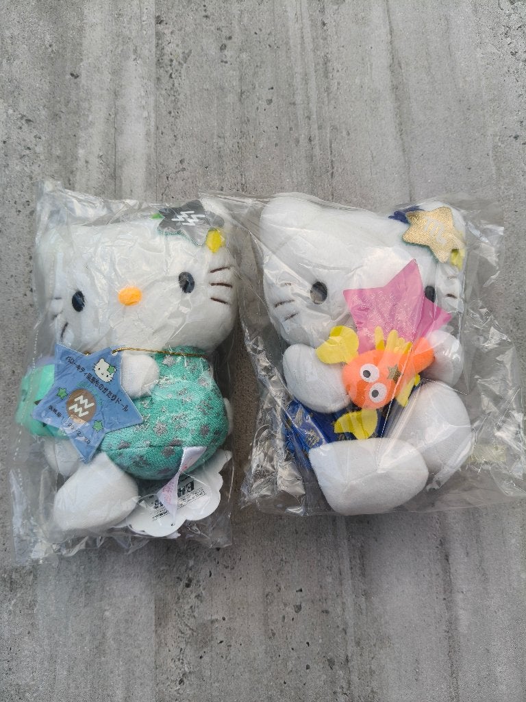 2 peluches vintage Hello Kitty Sanrio Character Prize 2003, Neuf, Avec étiquette, Enlèvement ou Envoi, Chat