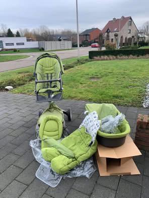 Degelijke Stokke Xplory kinderwagen met reiswieg ‘lime’, Kinderen en Baby's, Kinderwagens en Combinaties, Gebruikt, Combiwagen