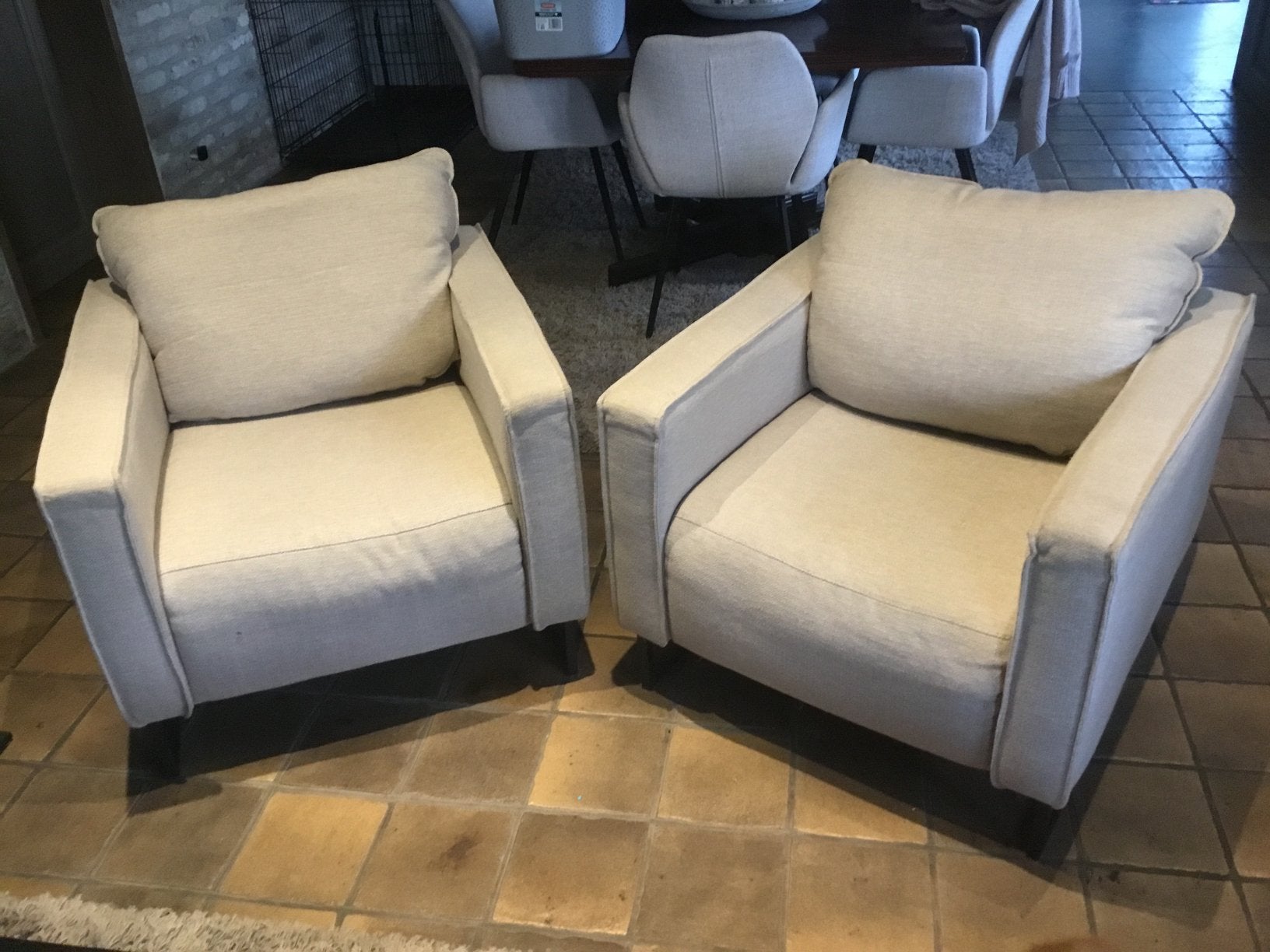 2 zeteltjes, Huis en Inrichting, Fauteuils, Ophalen, Zo goed als nieuw