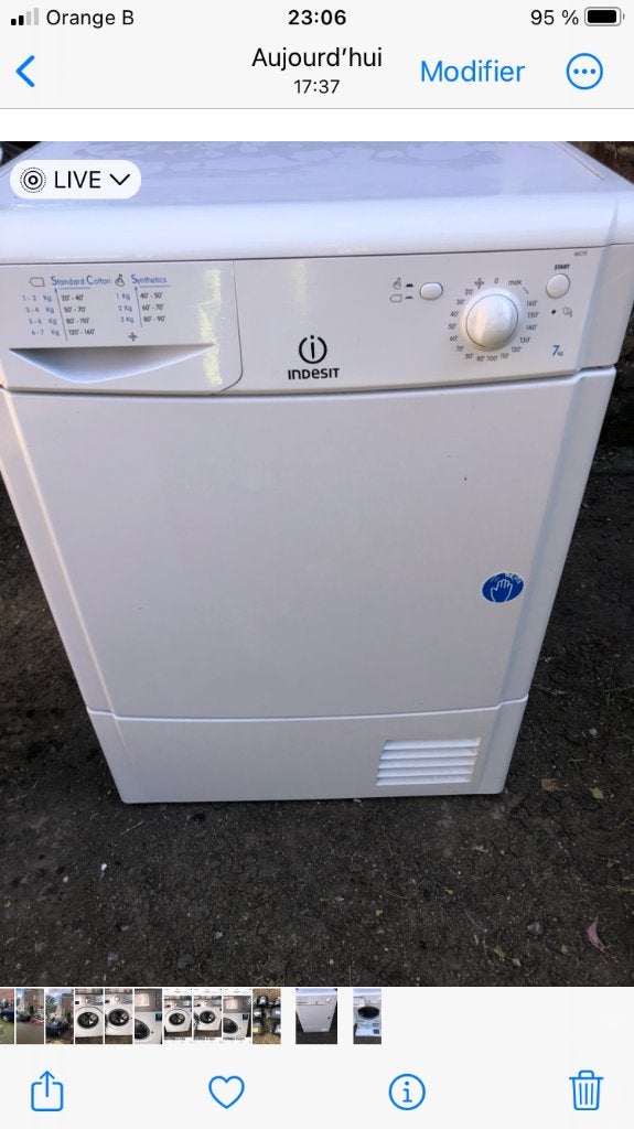 Sèche-linge Indesit à condensation, Electroménager, Lave-linges séchants, Enlèvement