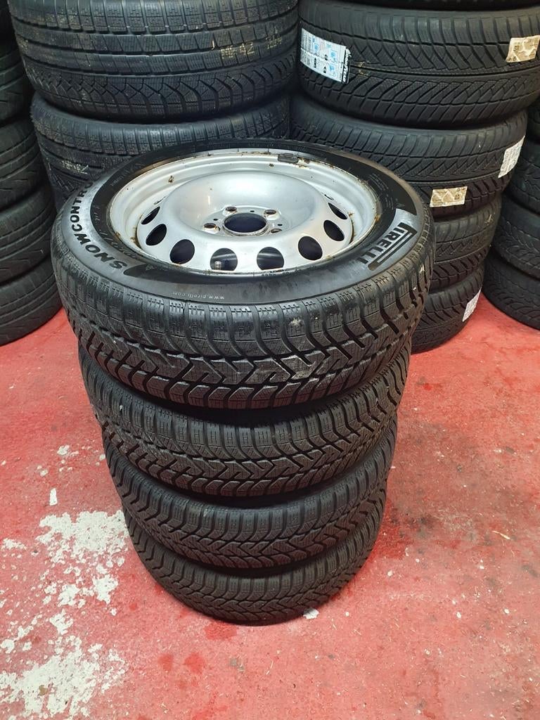 4 NIEUWE Pirelli winterbanden 195/60/16 sterrenwielen 5x120, Ophalen, Nieuw, Mini