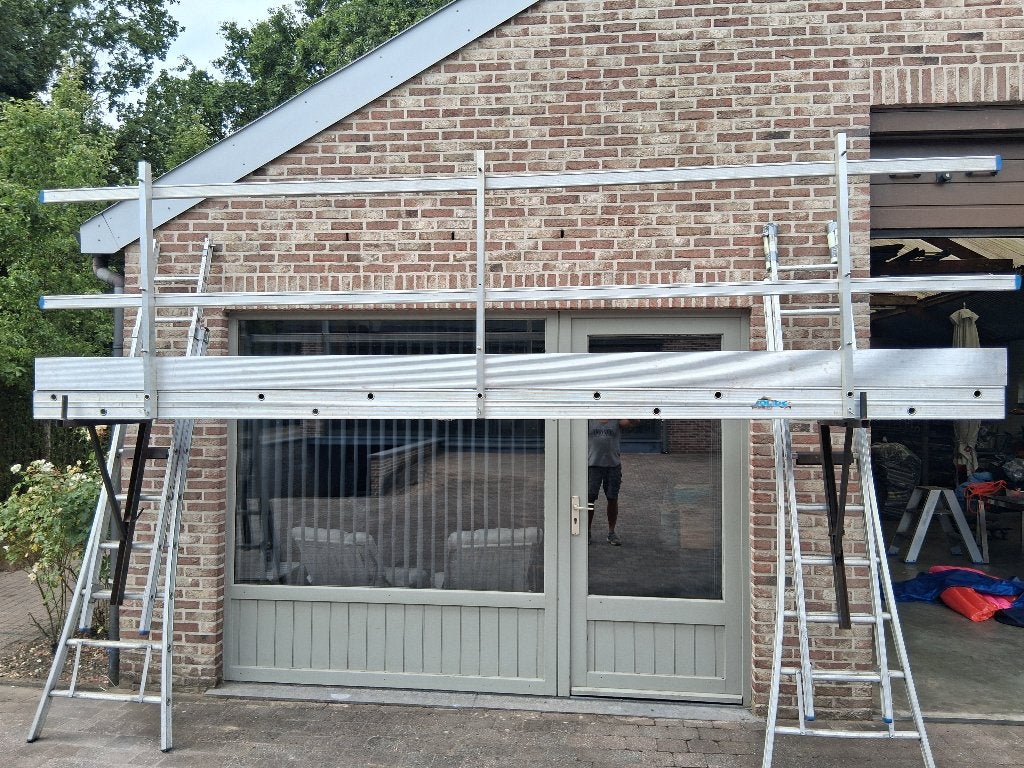 Aluminium Ladderstelling, Ophalen, Zo goed als nieuw, Overige typen