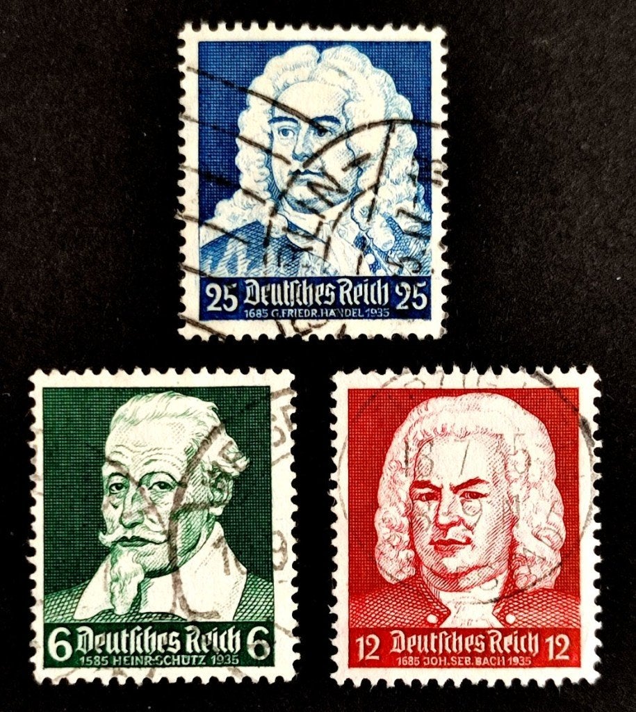 Deutsches Reich: Deutsche komponisten 1935 COMPLEET, Postzegels en Munten, Ophalen of Verzenden, Overige periodes, Gestempeld