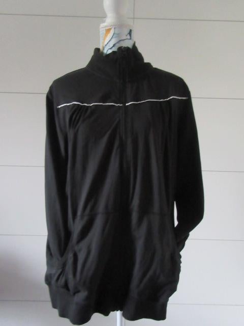Zwart dames jasje - Mt 50 - vestje met rits, Zwart, Maat 46/48 (XL) of groter, Ophalen of Verzenden, Jasje