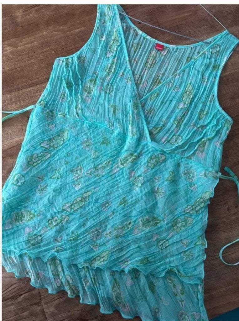 Blouse vintage maat 44, Kleding | Dames, Ophalen of Verzenden, Zo goed als nieuw, Maat 42/44 (L), Groen