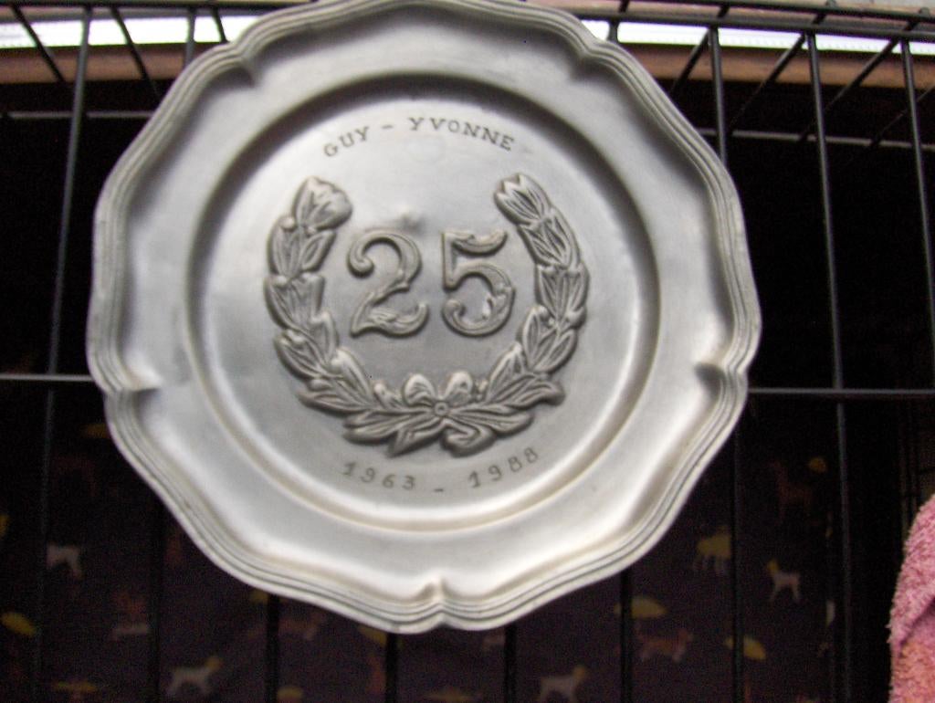 assiette en étain pur 92%. De la rivière tin. 22cm de diam., Antiquités & Art, Antiquités | Étain, Enlèvement ou Envoi