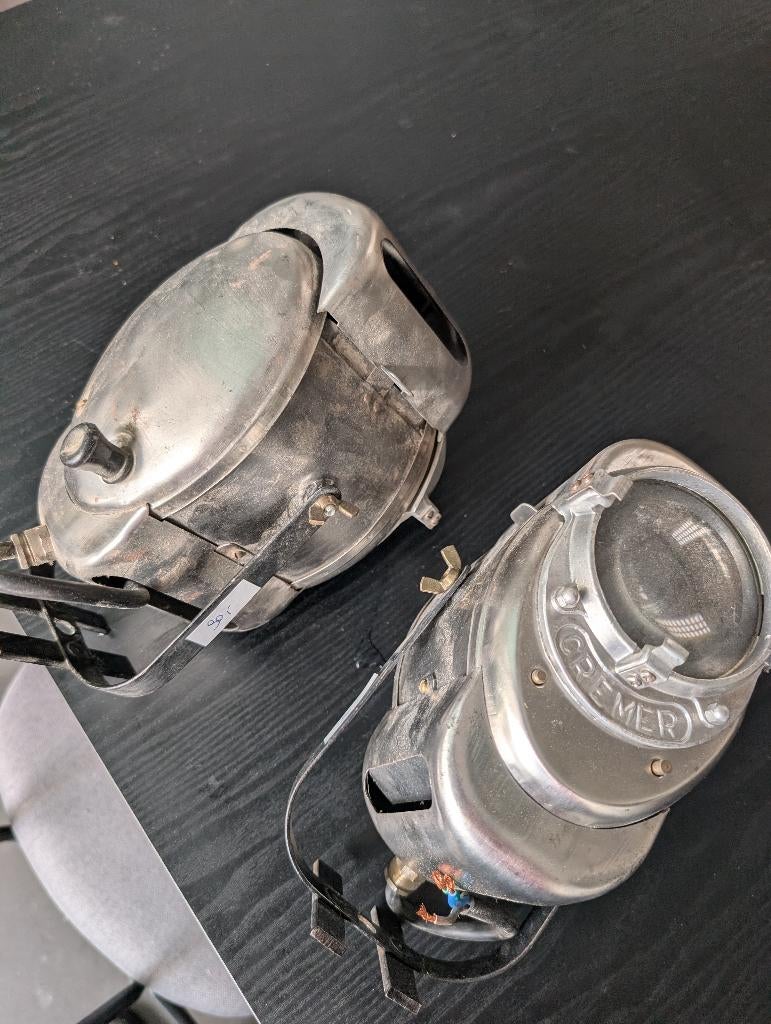 Paar Cremer-projectoren, Huis en Inrichting, Lampen | Spots, Gebruikt, Plafondspot of Wandspot, Metaal of Aluminium, Ophalen of Verzenden