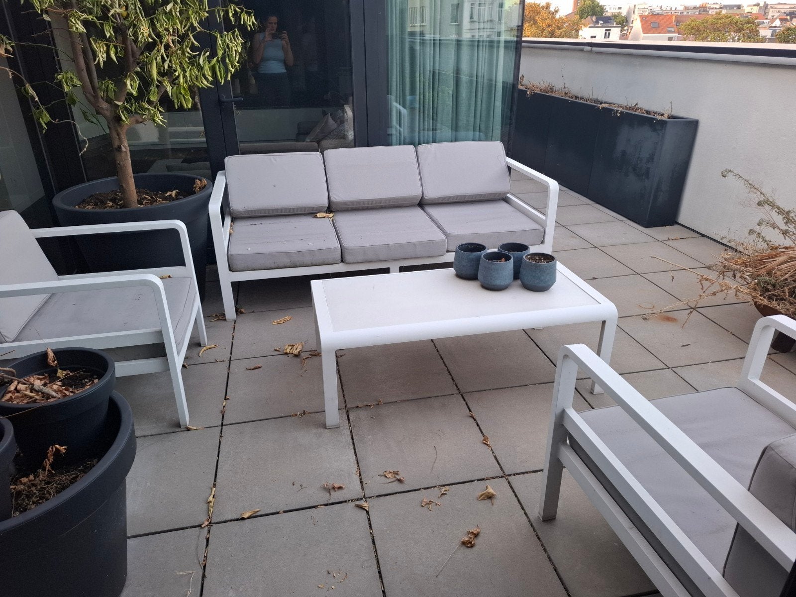 Design tuinset, Banque, 5 places, Salons de jardin, Aluminium
